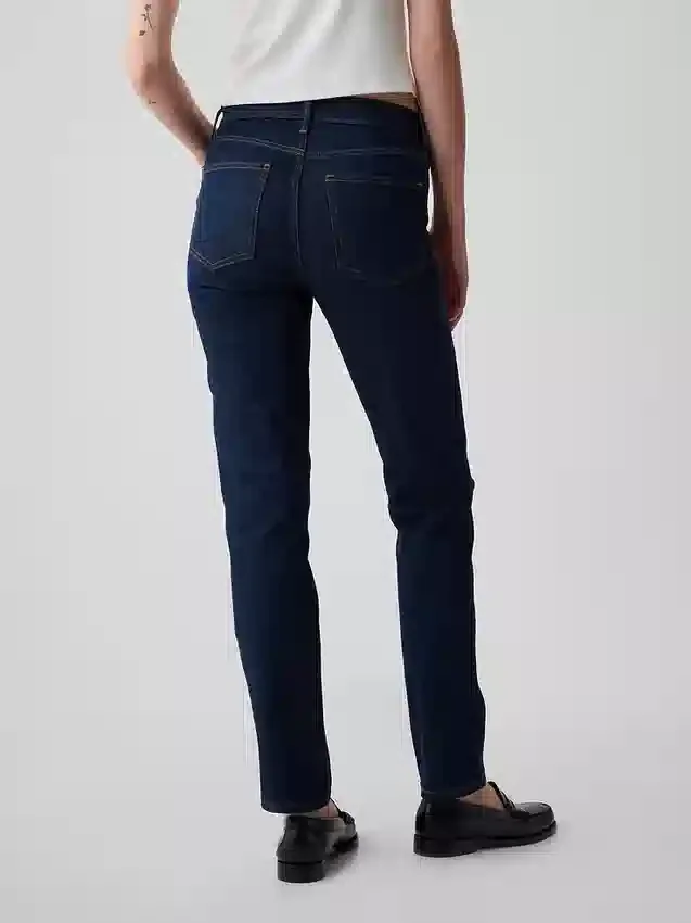 Vintage-slimjeans med medelhög midja