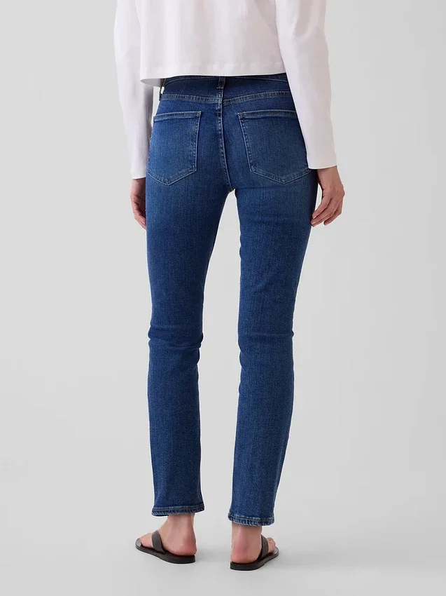 Vintage-slimjeans med medelhög midja