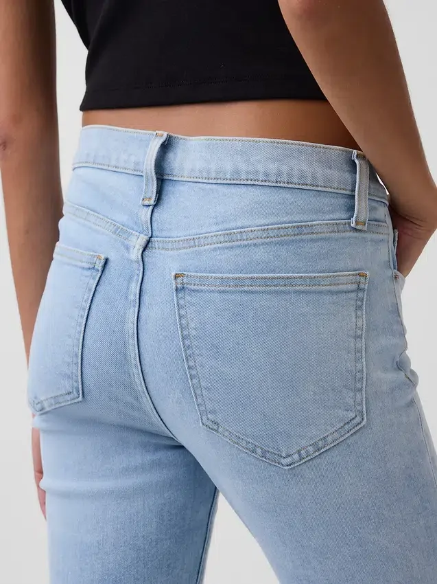 Vintage-slimjeans med medelhög midja