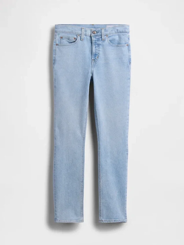 Vintage-slimjeans med medelhög midja