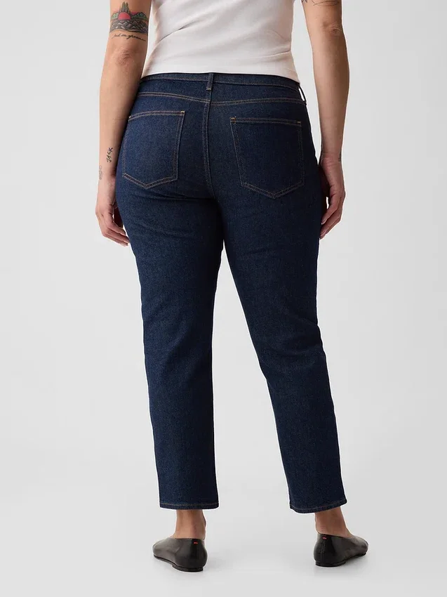 Vintage-slimjeans med medelhög midja