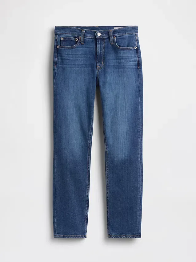 Vintage-slimjeans med medelhög midja