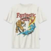 Vintage-T-shirt för barn med Fantastic Four-motiv