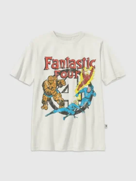 Vintage-T-shirt för barn med Fantastic Four-motiv