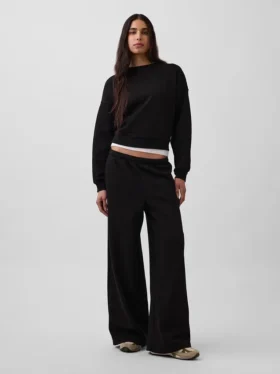 Vintagesoft Baggy-joggingbyxor med vida ben