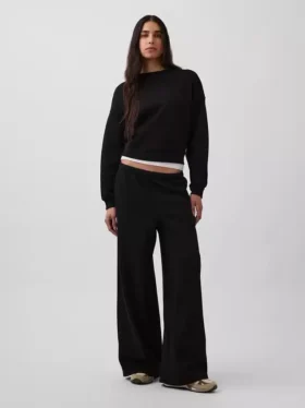 Vintagesoft Baggy-joggingbyxor med vida ben
