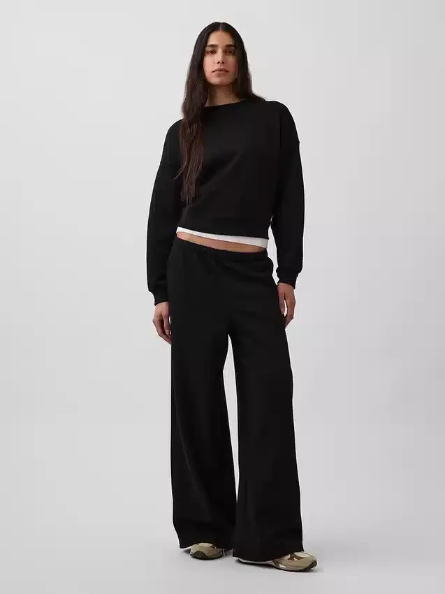 Vintagesoft Baggy-joggingbyxor med vida ben