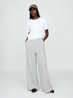 Vintagesoft Baggy-joggingbyxor med vida ben