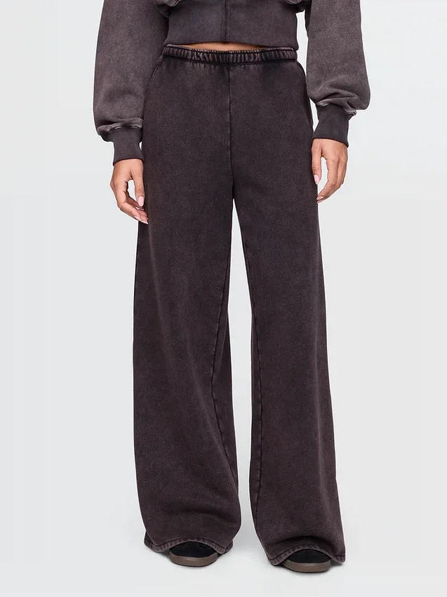Vintagesoft Baggy-joggingbyxor med vida ben