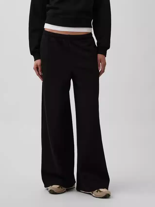 Vintagesoft Baggy-joggingbyxor med vida ben