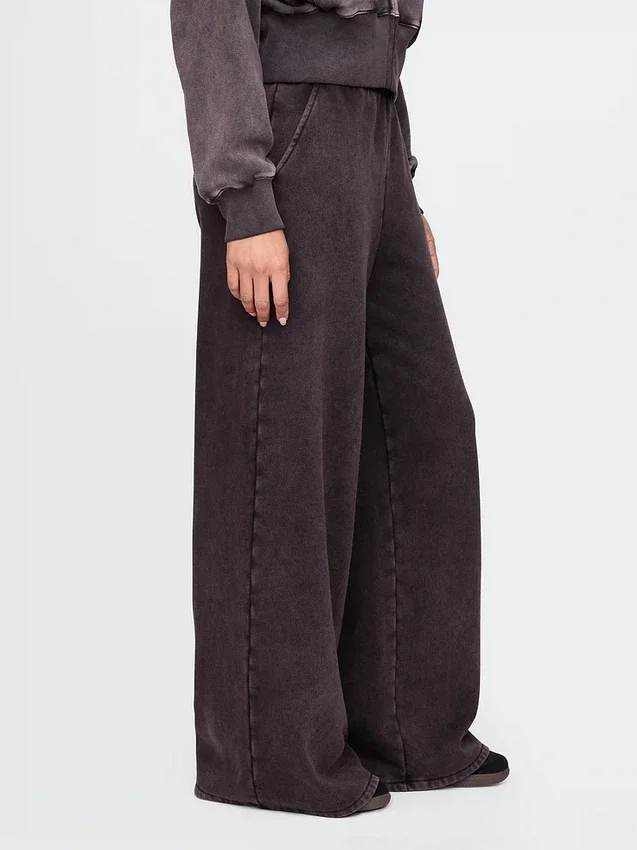 Vintagesoft Baggy-joggingbyxor med vida ben