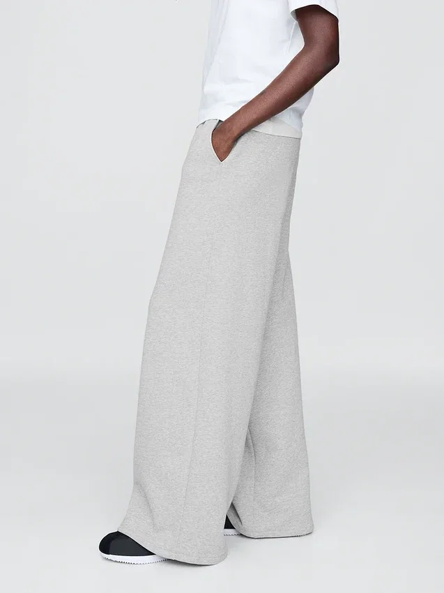 Vintagesoft Baggy-joggingbyxor med vida ben