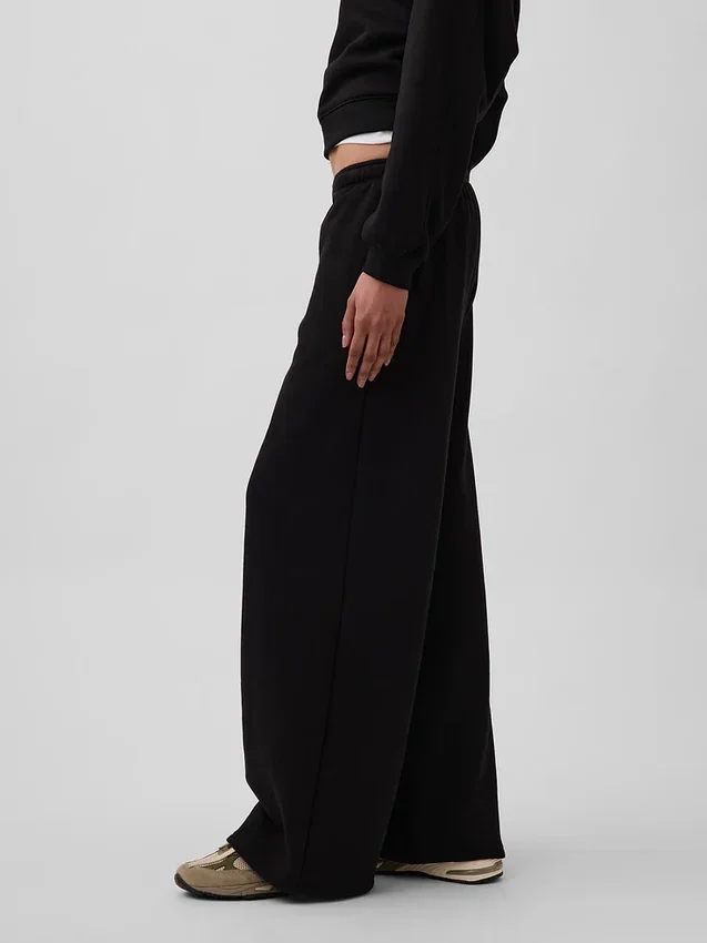 Vintagesoft Baggy-joggingbyxor med vida ben