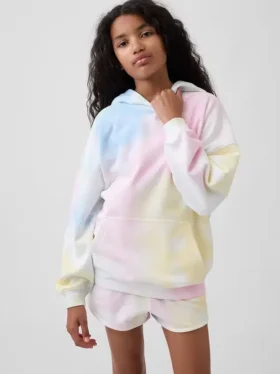Vintagesoft-frotté-hoodie i oversize-modell för barn