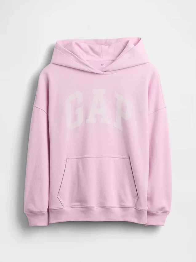 Vintagesoft-frotté-hoodie i oversize-modell för barn
