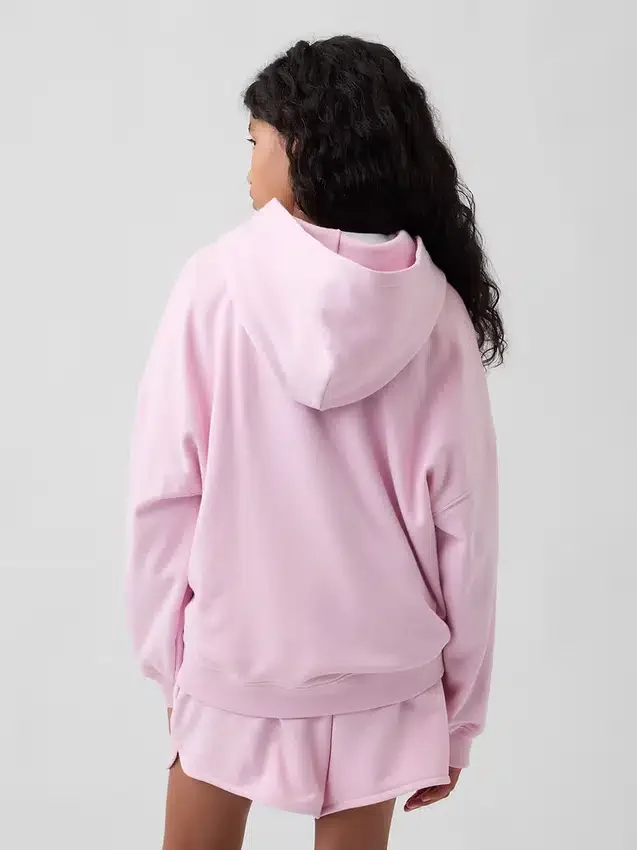 Vintagesoft-frotté-hoodie i oversize-modell för barn