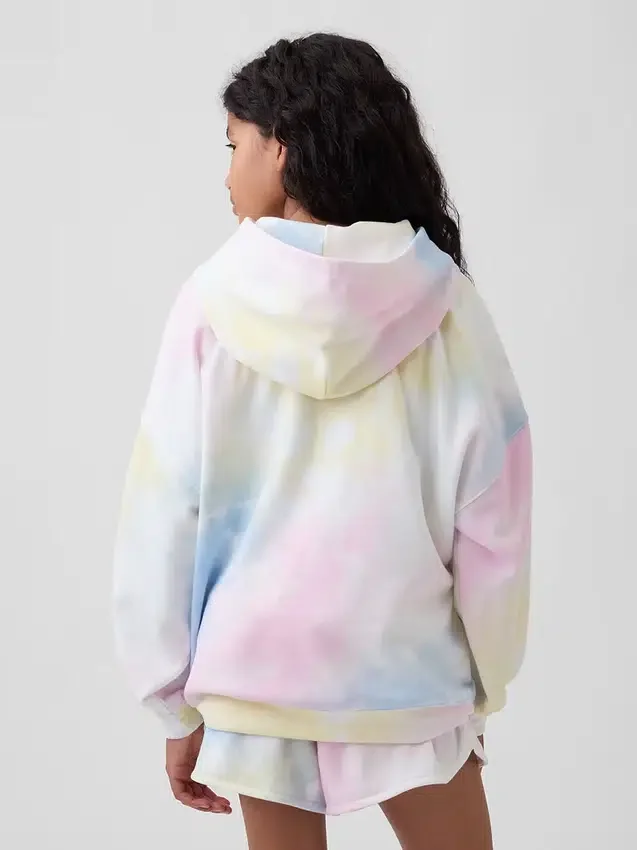 Vintagesoft-frotté-hoodie i oversize-modell för barn