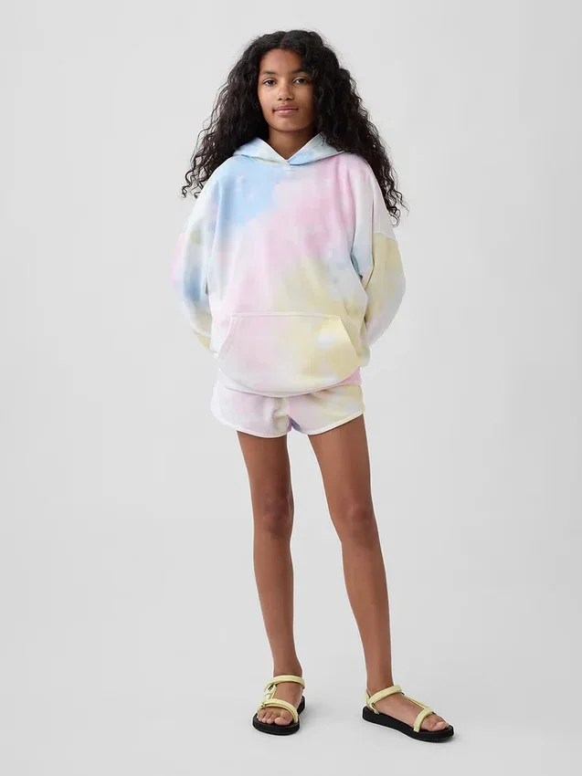 Vintagesoft-frotté-hoodie i oversize-modell för barn