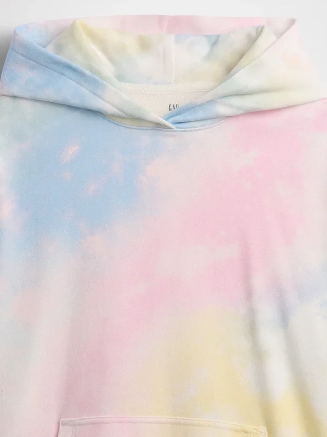 Vintagesoft-frotté-hoodie i oversize-modell för barn