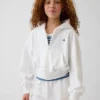 Vintagesoft-frotté-hoodie med dragkedja och kilformad passform för barn