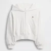 Vintagesoft-frotté-hoodie med dragkedja och kilformad passform för barn