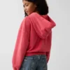 Vintagesoft-frotté-hoodie med dragkedja och kilformad passform för barn