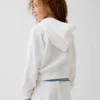 Vintagesoft-frotté-hoodie med dragkedja och kilformad passform för barn
