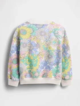 Vintagesoft-frottétröja med blommönster för Baby & Småbarn