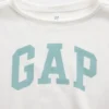 Vintagesoft-frottétröja med bred halsringning och logotyp för barn