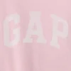 Vintagesoft-frottétröja med bred halsringning och logotyp för barn