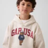 Vintagesoft-hoodie för barn med Brannan Bear-logotyp
