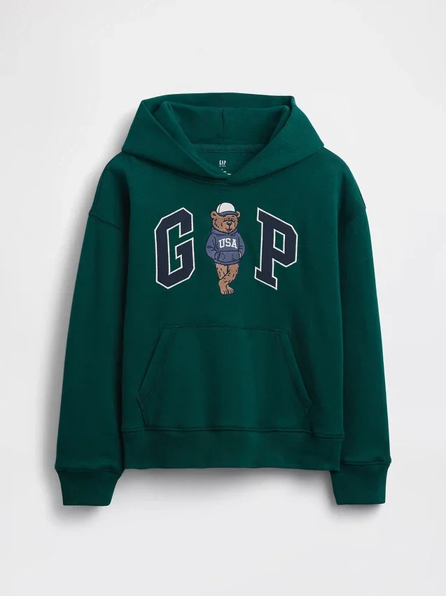 Vintagesoft-hoodie för barn med Brannan Bear-logotyp