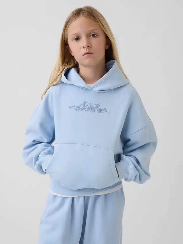 Vintagesoft-hoodie i avslappnad passform för barn