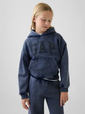 Vintagesoft-hoodie i avslappnad passform för barn