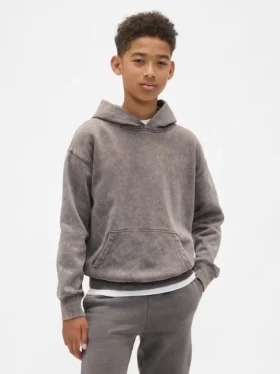 Vintagesoft-hoodie i avslappnad passform för barn