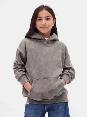 Vintagesoft-hoodie i avslappnad passform för barn