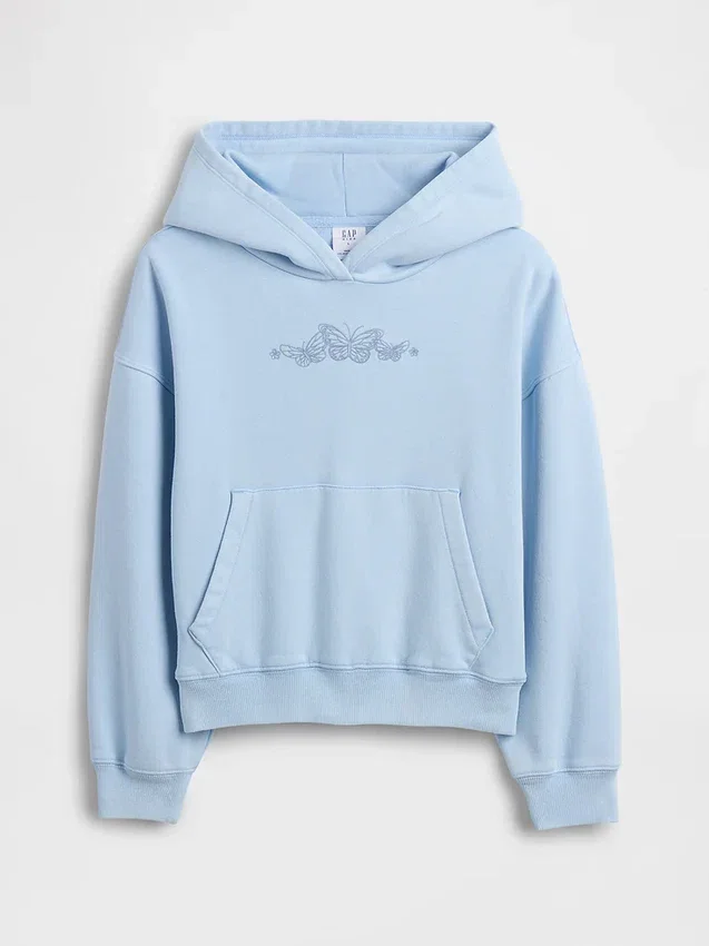 Vintagesoft-hoodie i avslappnad passform för barn