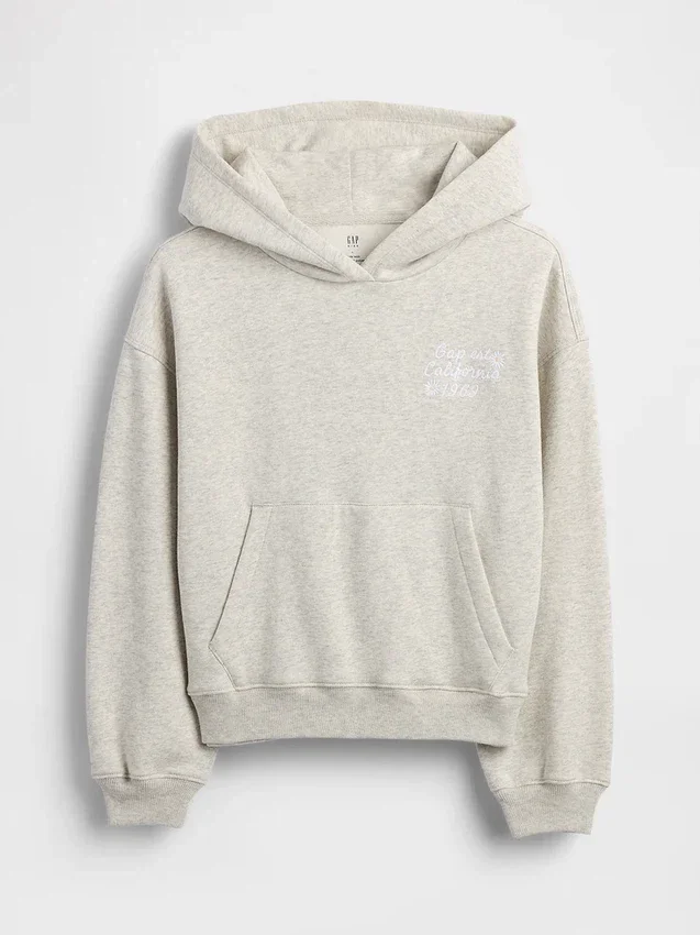 Vintagesoft-hoodie i avslappnad passform för barn