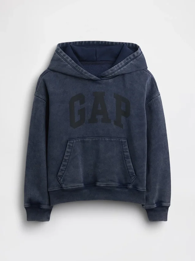 Vintagesoft-hoodie i avslappnad passform för barn