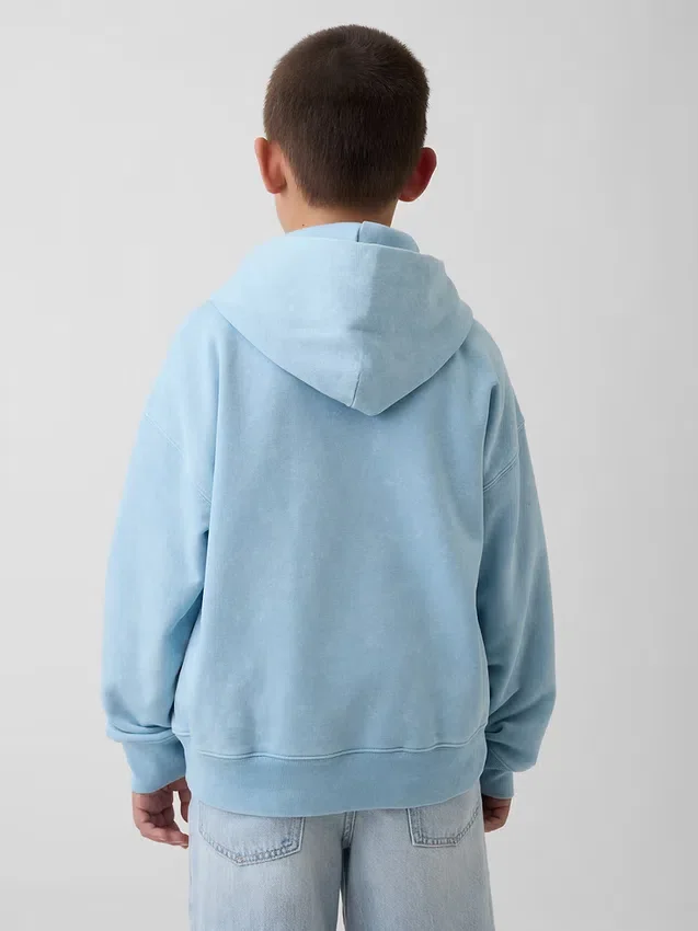 Vintagesoft-hoodie i avslappnad passform för barn