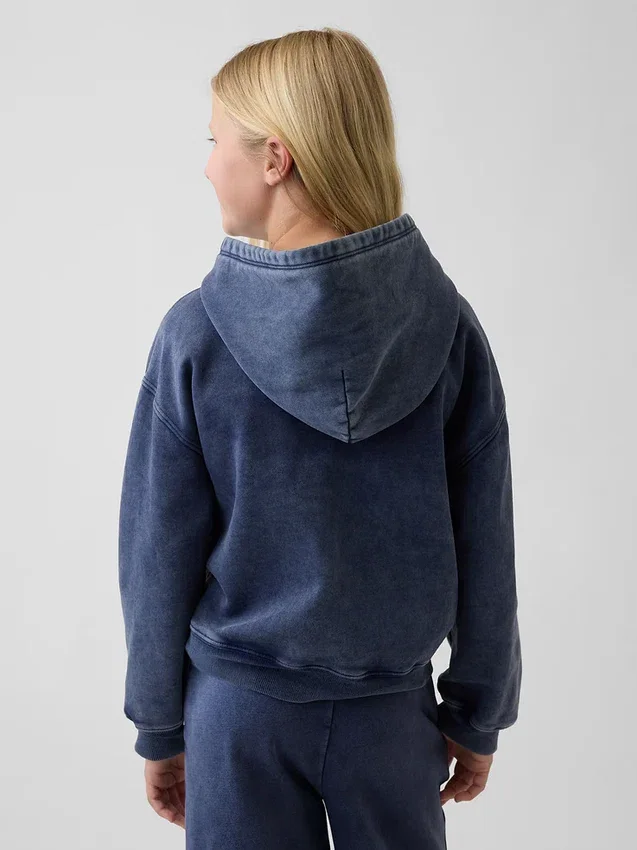 Vintagesoft-hoodie i avslappnad passform för barn
