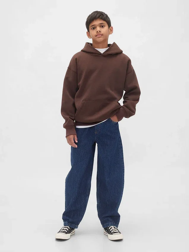 Vintagesoft-hoodie i avslappnad passform för barn