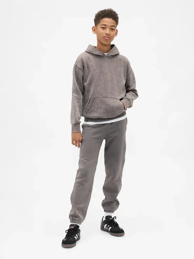 Vintagesoft-hoodie i avslappnad passform för barn