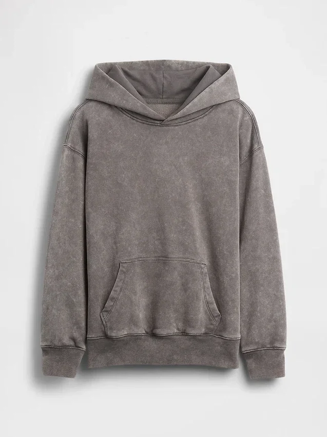 Vintagesoft-hoodie i avslappnad passform för barn