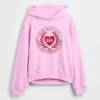 Vintagesoft-hoodie i barnstorlek med överdimensionerat hjärtmärke