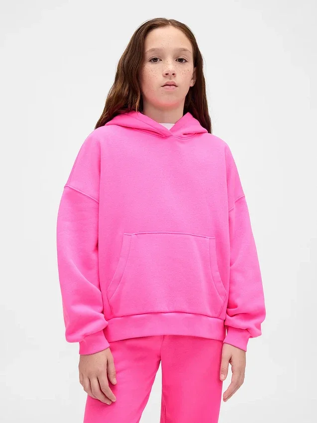 Vintagesoft-hoodie i oversize för barn