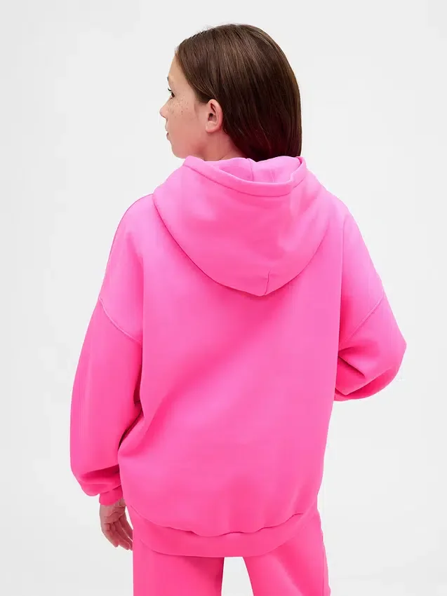 Vintagesoft-hoodie i oversize för barn