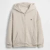 Vintagesoft-hoodie i oversize-modell med dragkedja för barn