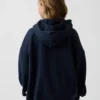 Vintagesoft-hoodie i oversize-modell med dragkedja för barn