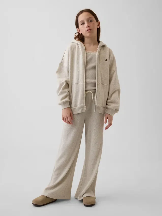 Vintagesoft-hoodie i oversize-modell med dragkedja för barn